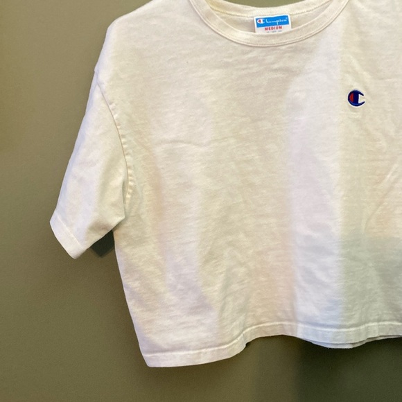 Champion White 100% Cotton Crop Top - Picture 5 of 7